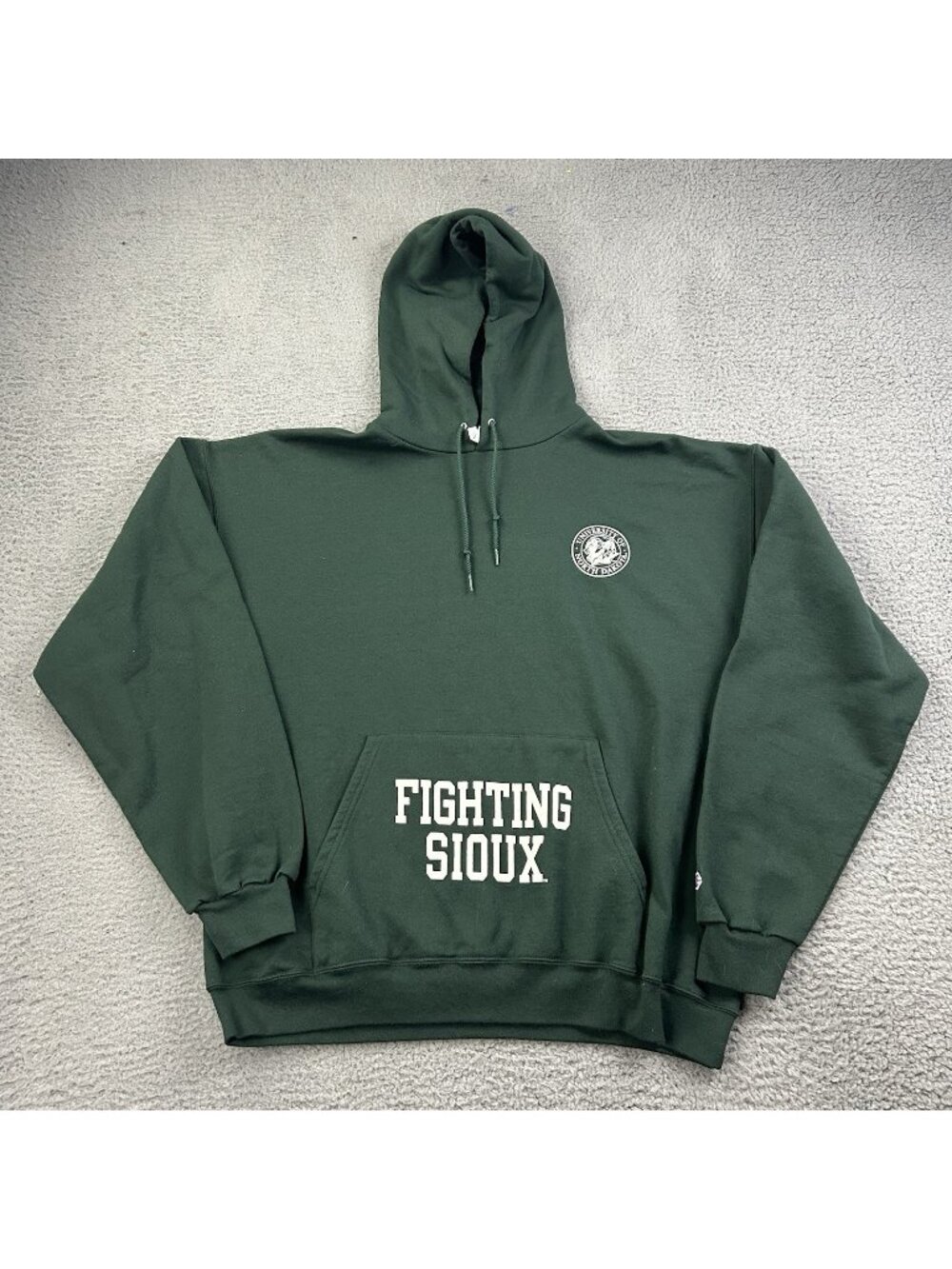 North Dakota Fighting Sioux Size XL Pullover Green Sweatshirt Hoodie